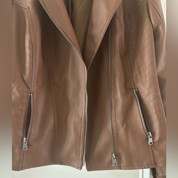 Brown Pleather Jacket - Picture 4 of 11